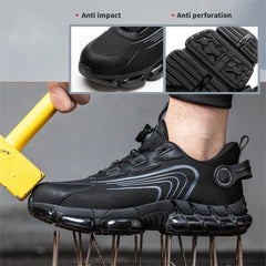 Rotary Buckle Work Sneakers Protective Shoes Safety